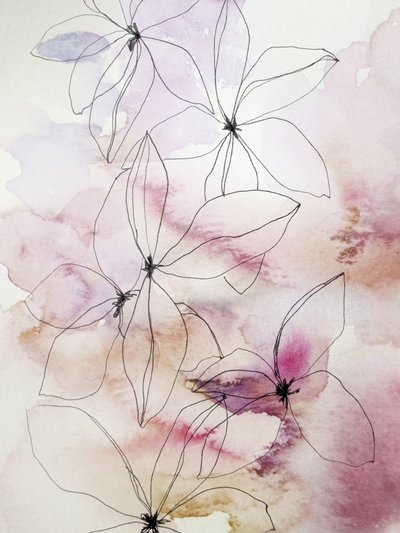 Bløde akvarelblomster af Gemma Bardot