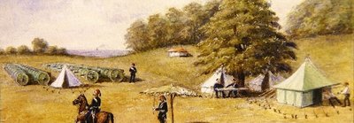 Lejren (akvarel på papir) af General E.W. Wray