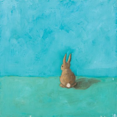 Little Bun, 2018 (olie på plade) af Genevieve French