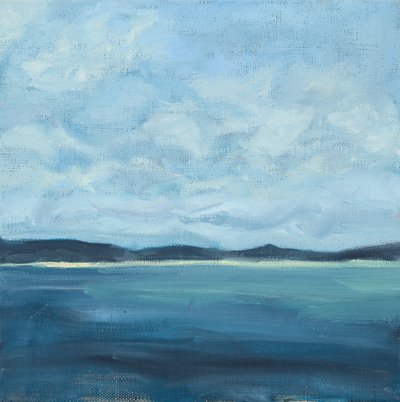 Seascape, 2016 (olie på lærred) af Genevieve French