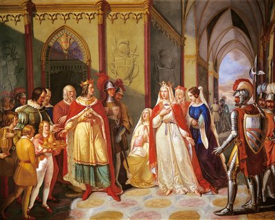 Tancred sender Constance af Hauteville tilbage til sin mand Henry IV, af Gennaro Maldarelli (1795-1858), Italien af Gennaro Maldarelli
