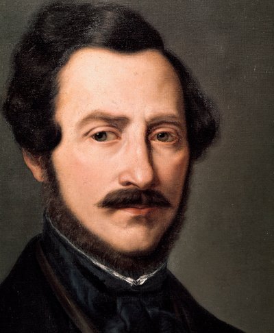 Portræt af den italienske komponist Gaetano Donizetti (1797-1848) Maleri af Gennario Ruo (1800-tallet) Napolis Musikkonservatorium San Pietro a Majella af Gennaro Ruo