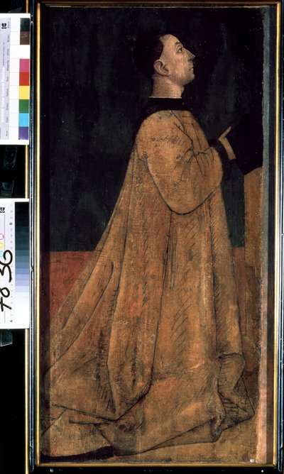 ""Portræt af en patricier, medlem af en rig familie i middelalderens Italien"" (Portræt af en patricier) Maleri af Gentile Bellini (cirka 1429-1507) Museum for vestlig og orientalsk kunst, kyiv af Gentile Bellini