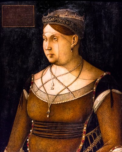 Portræt af Caterina Cornaro, dronning af Cypern, ca. 1500 (olie på træ) af Gentile Bellini