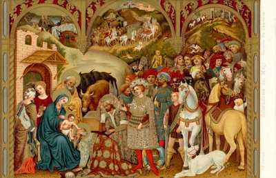 Kongernes tilbedelse (chromolitho) af Gentile da Fabriano