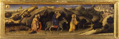 Flyvning til Egypten (Predella of the Adoration of the Magi, Pala Strozzi) af Gentile da Fabriano