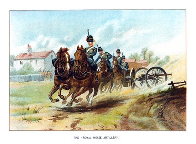 The Royal Horse Artillery, c1890. af Geoffrey Douglas Giles