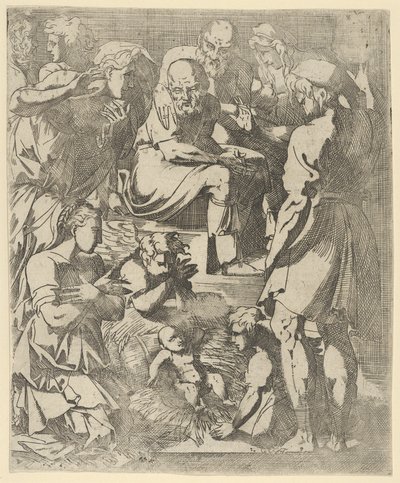 Fødselen, ca. 1544-48. af Geoffroy Dumoûtier