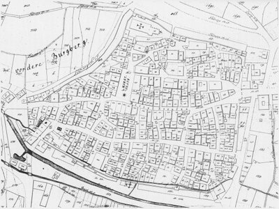 Gammelt kort over Weinsberg af Geometer Jehle