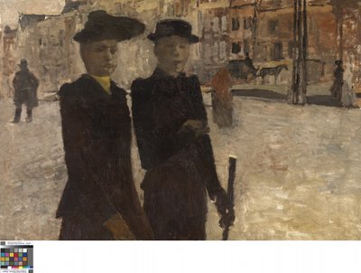 Kvinder på Rokin (olie på lærred) af Georg Hendrik Breitner
