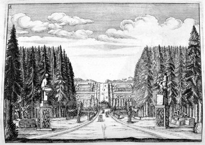 Slot og havedesign, 1664 af Georg Andreas Bockler