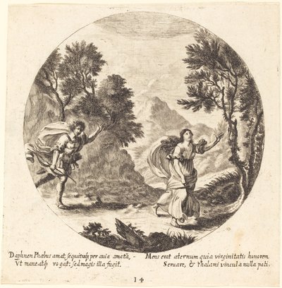 Apollo og Daphne af Georg Andreas Wolfgang the Elder