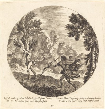 Daphne vender sig mod en laurbær af Georg Andreas Wolfgang the Elder