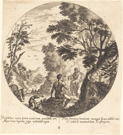 Gud skaber mennesket af Georg Andreas Wolfgang the Elder