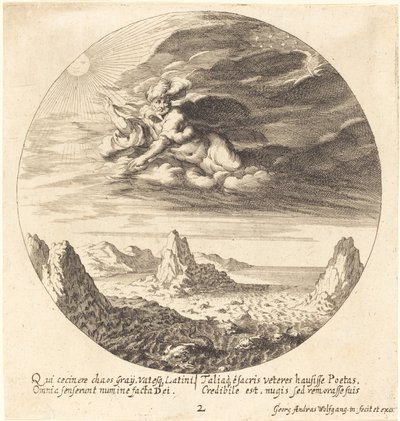 Gud skaber orden fra kaos af Georg Andreas Wolfgang the Elder