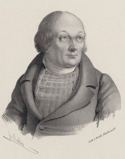 Portræt af Hans Georg Nägeli 1773-1836, ca. 1840. af Georg Balder