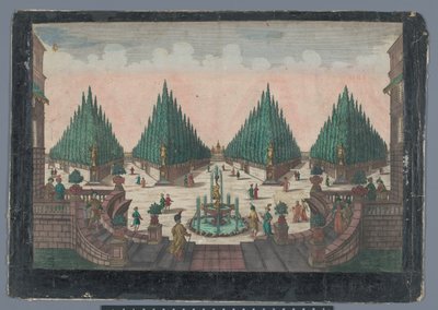 Udsigt over en cypreshave i Konstantinopel Prospect des Cypresses Gartens af Georg Balthasar Probst (possibly)