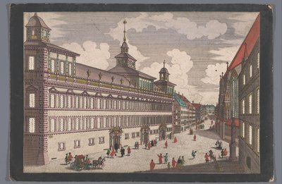 Udsigt over rådhuset i Nürnberg Das Rathhauß zu Nürnberg gegen dem Marckt af Georg Balthasar Probst (possibly)
