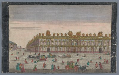 Navnet på arsenalet i Berlin Udsigt til det kgl Arsenals, mod Cron.Prinzl. Palads i Berlin af Georg Balthasar Probst (possibly)
