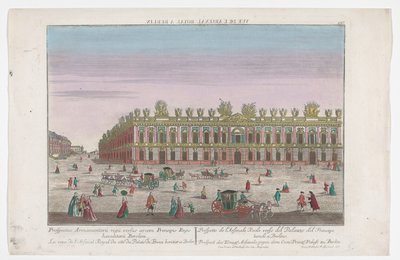 Udsigt over Zeughaus i Berlin Prospect des Koenigl. Arsenals, gen dem Cron.Prinzl. Palace of Berlin (titel på objekt) Berlin (serietitel) af Georg Balthasar Probst