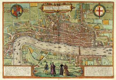 Udsigt over London, 1613 af Georg Braun