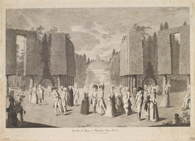 Prospect taget ved Indgangen af Friederichsberg Hauge i Aaret 1786 af Georg Christian Schule