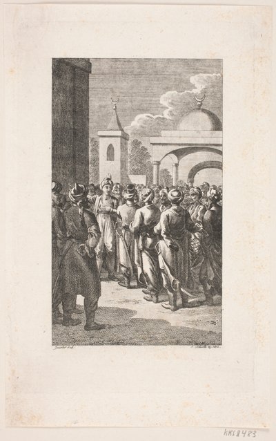 Tyrkisk gadescene af Georg Christian Schule