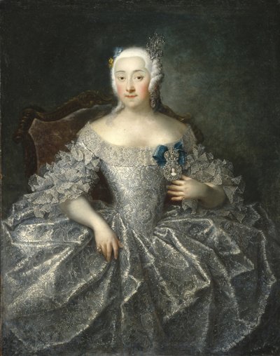 Portræt af grevinde Varvara Alexeyevna Sheremetyeva 1711-1767, 1746 af Georg Christoph Grooth