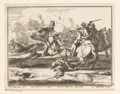 Rytterkamp mod osmannerne Ryttere (serietitel) af Georg Conrad Bodenehr