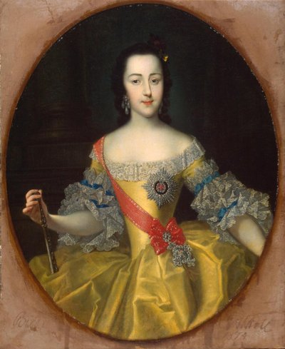 Portræt af storhertuginde Catherine Alexeyevna af Georg Cristoph Grooth