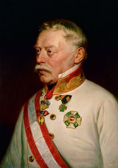 Feltmarskal Johann Joseph Wenzel Radetzky von Radetz ... (maleri på lærred) af Georg Decker