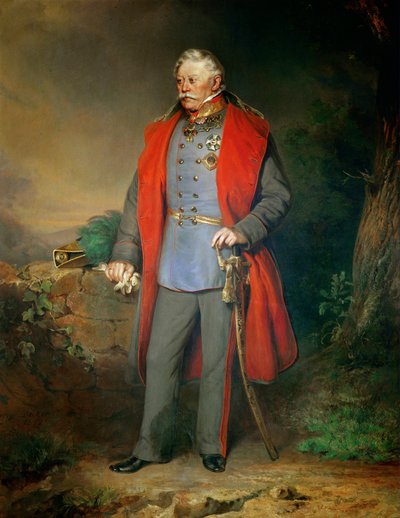 Feltmarskal Josef greve Radetzky, øverstkommanderende under felttoget mod Italien ... af Georg Decker