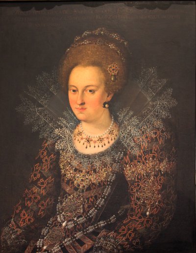 Tysk: Portræt Barbara Sophia von Brandenburg Portræt Barbara Sophie af Brandenburg af Georg Donauer