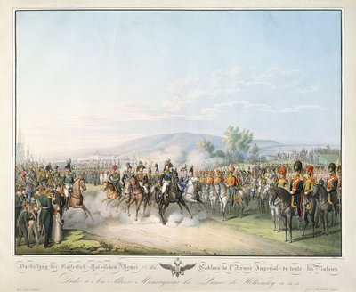 Tabel over hele Ruslands kejserlige hær, fra "Tableau des Armees de l"Europe", af Ludwig Von Kleist, ca. 1828-1845 af Georg Emanuel Opitz