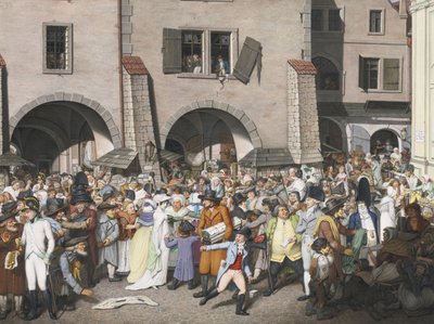 Travl markedsplads, Prag, 1804 af Georg Emanuel Opiz