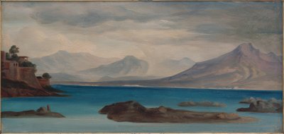 Udsigt over Napoli-bugten af Georg Friedrich August Lucas