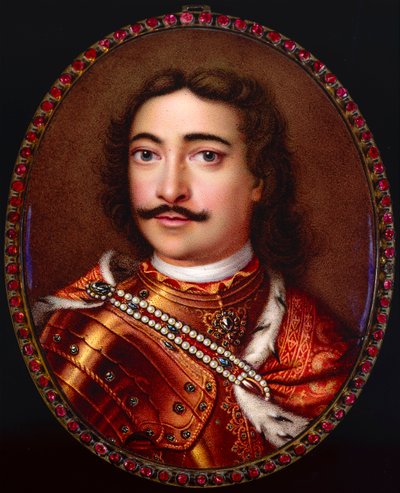 Portræt af kejser Peter I den Store 1672-1725. af Georg Friedrich Dinglinger