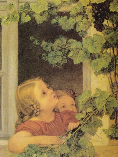 Børn ved vinduet af Georg Friedrich Kersting