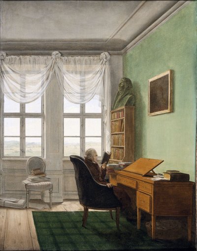 Tysk:  Reinhards Studierstube The Cout-chaplain Reinhard´s Study af Georg Friedrich Kersting