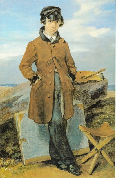 Hermann Kersting som landskabsmaler af Georg Friedrich Kersting