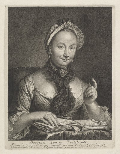 Dorothée Louise Viedebandt (Kunstnerens Hustru) af Georg Friedrich Schmidt
