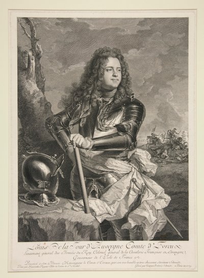 Portræt af Louis de la Tour d af Georg Friedrich Schmidt