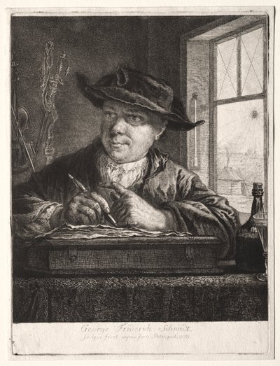 Selvportræt af Georg Friedrich Schmidt