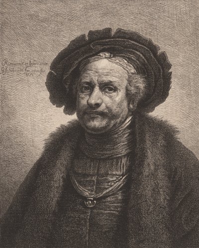 Selvportræt af Rembrandt, 1771. af Georg Friedrich Schmidt