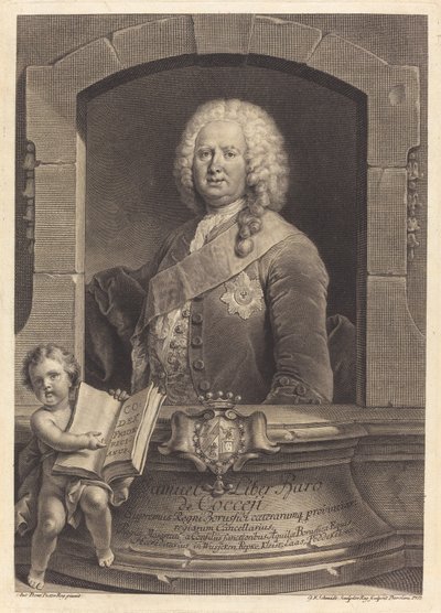Samuel Liber Baro de Cocceji af Georg Friedrich Schmidt after Jean Pesne