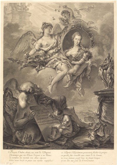 Louise Albertine de Brandt, baronesse von Grapendorf af Georg Friedrich Schmidt, after Pierre Le Sueur