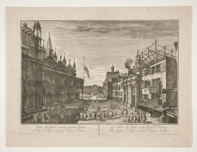 Gaden Saint Bassi og dens tempel i Venedig af Georg Gottfried Winckler