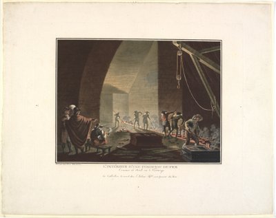 Interiør af et jernstøberi af Georg Haas