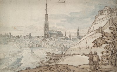 Udsigt over Landshut af Georg Hoefnagel