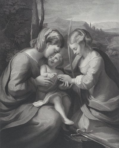 Saint Catherines mystiske ægteskab, ca. 1831. af Georg Jacob Felsing